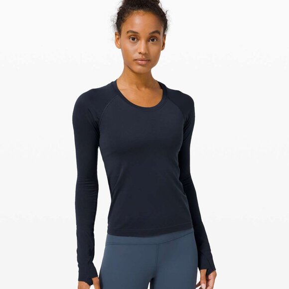 Lululemon Swiftly Tech Long Sleeve 2.0 HIP length - True Navy? Size 4 - Picture 9 of 10